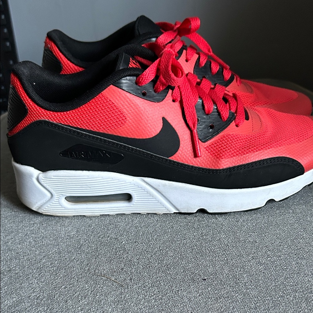 Nike Air Max Red and Black Sneakers